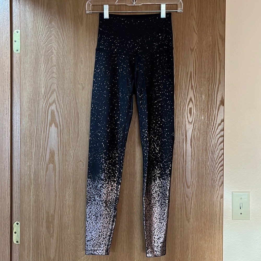 Beyond Yoga Rose Gold Speckled Leggings